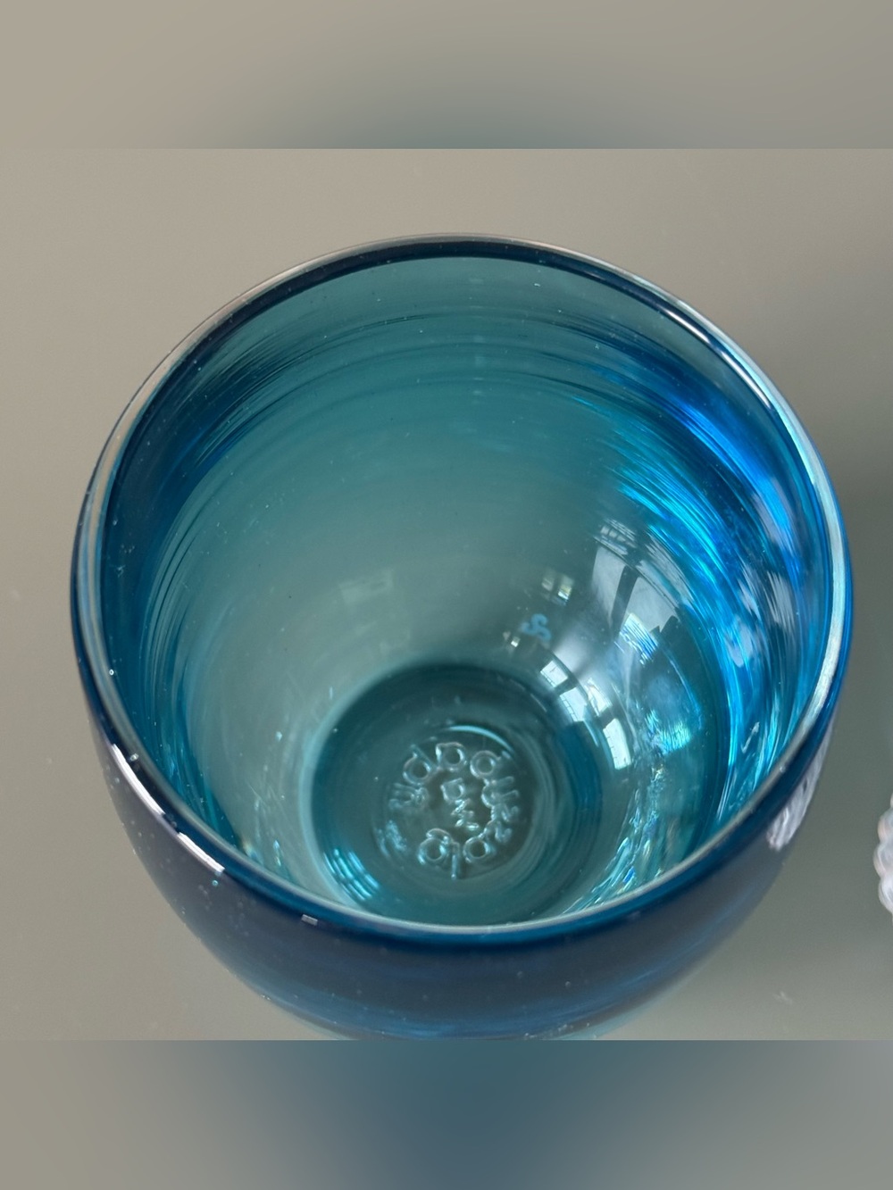 glassybaby blue eye hand-blown glass candle holder - Picture 5 of 8